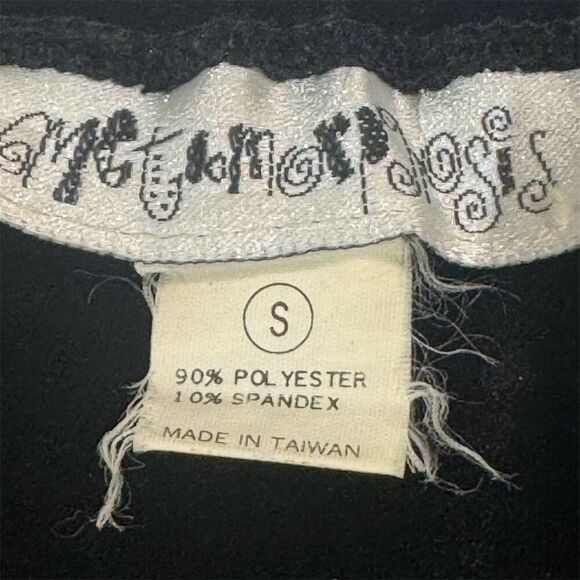 VTG Metamorphosis Black Velvet Maxi Dress Small S Long Sleeve Goth 90s Grunge - Picture 6 of 6